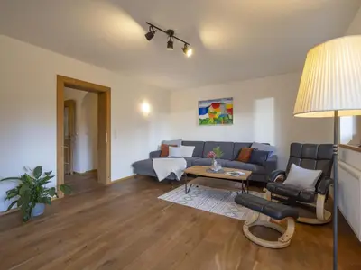 Ein Sitzbereich in der Unterkunft Ferienhaus Hansl