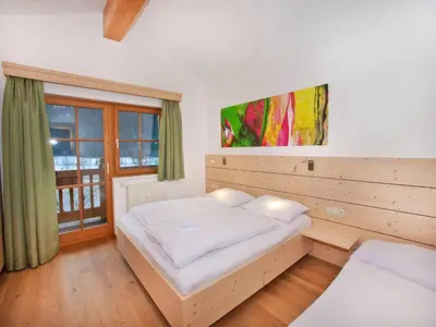 Ein Bett oder Betten in einem Zimmer der Unterkunft Apartment in Wald near Ski Slopes
