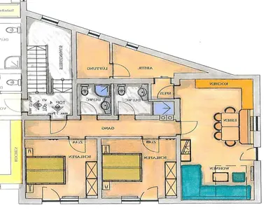 Grundriss der Unterkunft Apartment in Wald near Ski Slopes