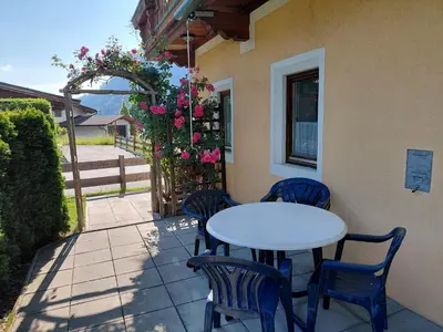 Ein Balkon oder eine Terrasse in der Unterkunft BIO Bauernhof GEISL