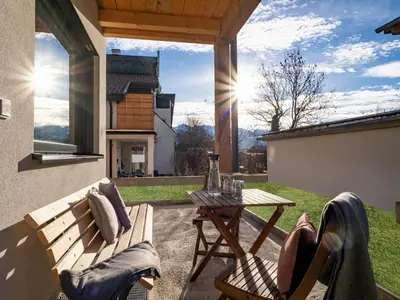 Ein Balkon oder eine Terrasse in der Unterkunft Berg Apartment Barbara