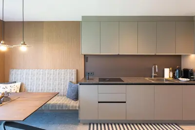 Küche/Küchenzeile in der Unterkunft Fankhauser Apartments