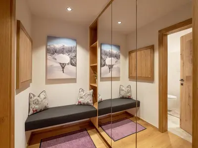 Ein Sitzbereich in der Unterkunft Luxusappartement Alpenliebe