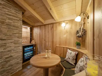 Ein Sitzbereich in der Unterkunft Luxusappartement Alpenliebe
