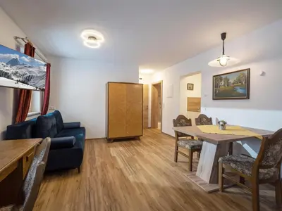 Ein Sitzbereich in der Unterkunft Appartement Hagenberger