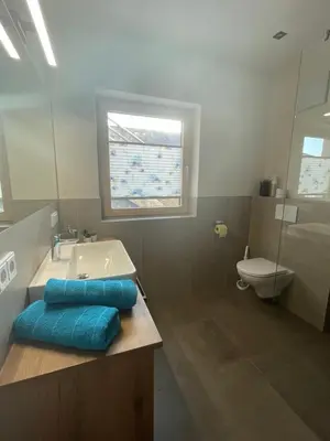 Ein Badezimmer in der Unterkunft Ferienwohnung Traumblick -Familie Seber