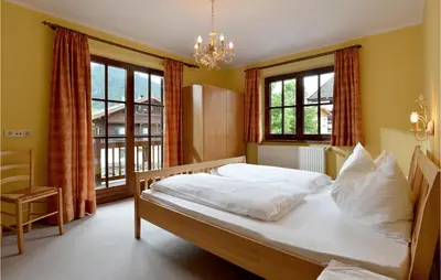 Ein Bett oder Betten in einem Zimmer der Unterkunft Traditionelles Ferienh Soell