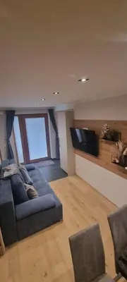 Ein Sitzbereich in der Unterkunft Appartement Krismer