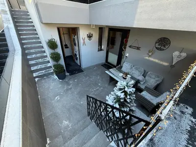 Ein Balkon oder eine Terrasse in der Unterkunft Appartement Krismer