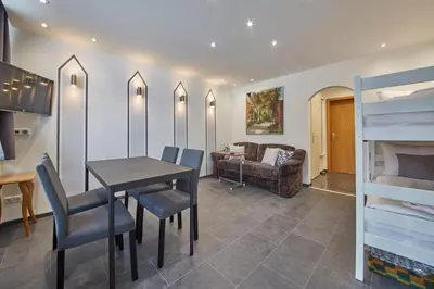Ein Sitzbereich in der Unterkunft Appartement Skylight