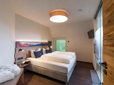 Ein Bett oder Betten in einem Zimmer der Unterkunft Villa Himmlgassl Private Spa