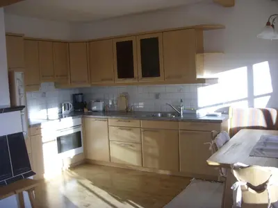 Küche/Küchenzeile in der Unterkunft Ferienwohnung Obernauer