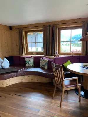 Ein Sitzbereich in der Unterkunft Appartement Pargger