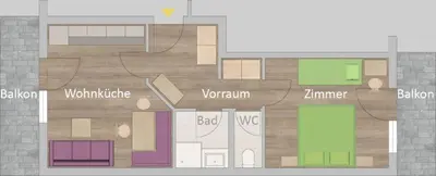Grundriss der Unterkunft Appartement Daniel - inkl JOKER CARD