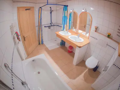 Ein Badezimmer in der Unterkunft Appartementhaus Wildbachhof