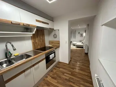 Küche/Küchenzeile in der Unterkunft Appartement der Bürgerbote zur Hohen Salve