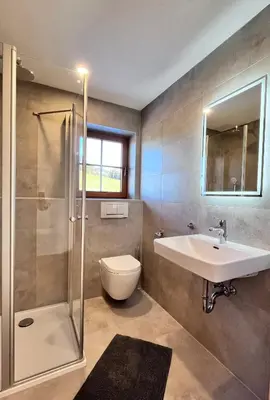 Ein Badezimmer in der Unterkunft Ferienhaus Praschberg