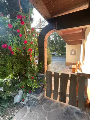 Ein Garten an der Unterkunft Haus am Bach