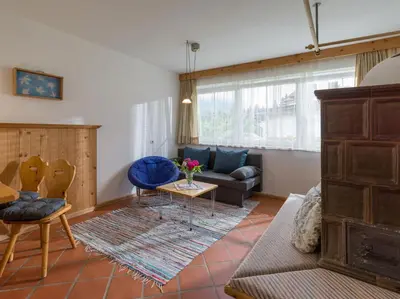 Ein Sitzbereich in der Unterkunft Appartement Erika