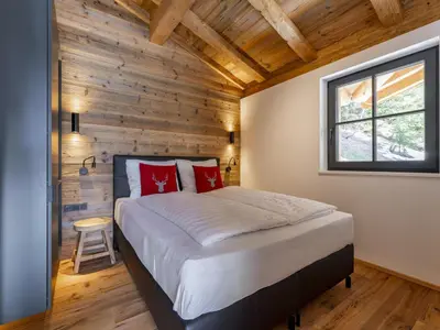 Ein Bett oder Betten in einem Zimmer der Unterkunft Haus am Hang
