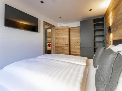 Ein Bett oder Betten in einem Zimmer der Unterkunft Haus am Hang