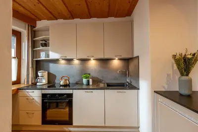 Küche/Küchenzeile in der Unterkunft Ferienwohnung Kober