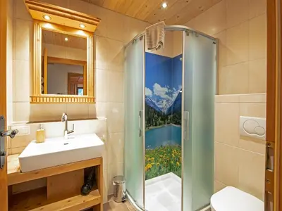 Ein Badezimmer in der Unterkunft Apartment in Hochfügen with a terrace