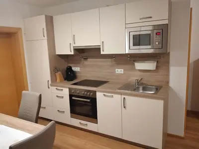 Küche/Küchenzeile in der Unterkunft Ferienwohnung Oberkreut