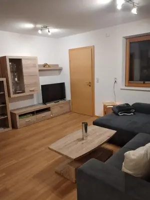 Ein Sitzbereich in der Unterkunft Ferienwohnung Oberkreut