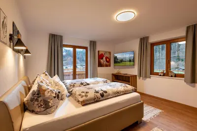 Ein Bett oder Betten in einem Zimmer der Unterkunft Landhaus Geig