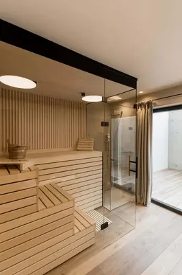 Ein Badezimmer in der Unterkunft Genießen Sie Bergblick & Sauna im modernen Chalet