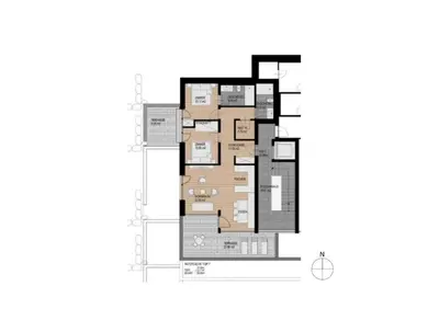 Grundriss der Unterkunft Modern Apartment with Panoramic View