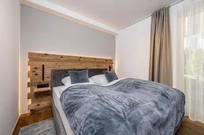Ein Bett oder Betten in einem Zimmer der Unterkunft Modern Apartment with Panoramic View