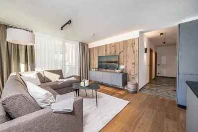 TV/Unterhaltungsangebot in der Unterkunft Modern Apartment with Panoramic View