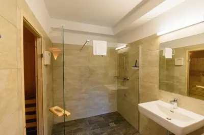 Ein Badezimmer in der Unterkunft Apartment am Sonnenhang - Top 2
